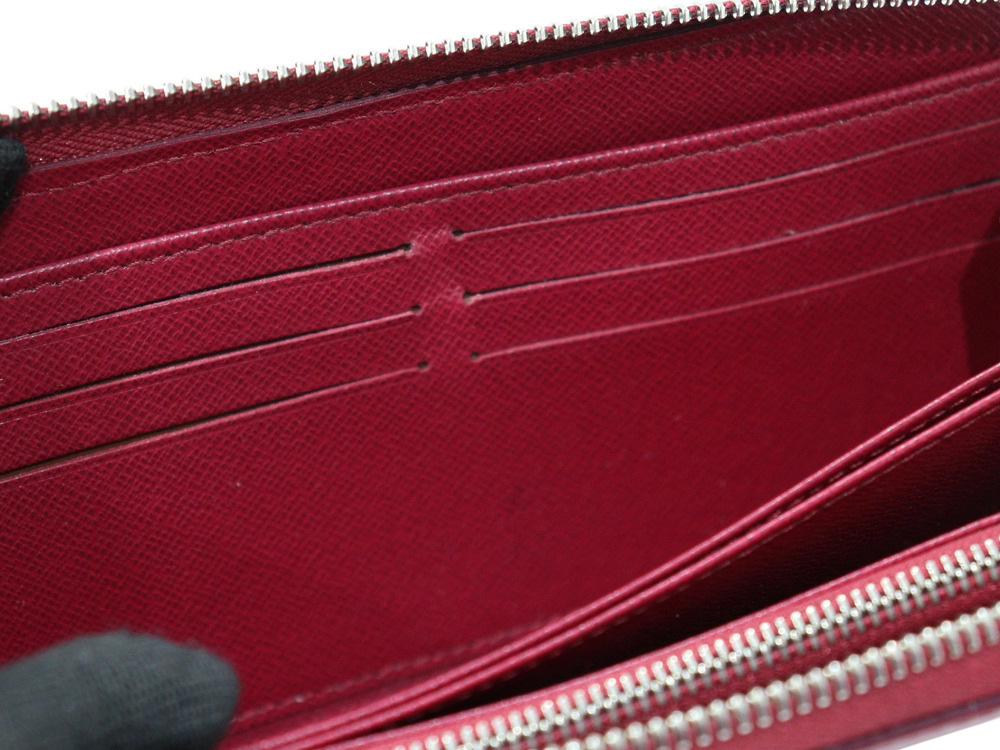 LOUIS VUITTON Zippy Wallet Fuschia Pink Round Zipper Epi Leather Long